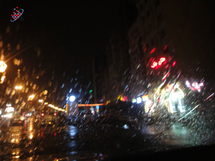 شب بارانی در تبریز